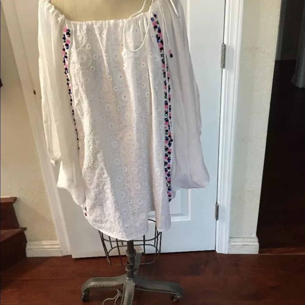 Jode London Bohemian Bat Hand Embroidered Blouse